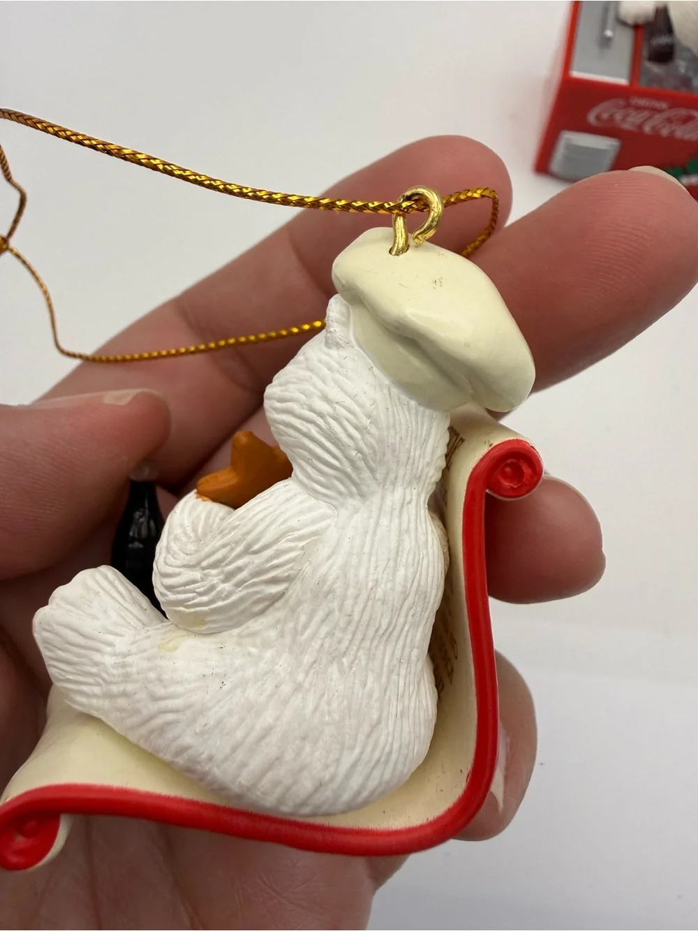 Coca Cola Red & White Polar Bear Ornament Trio